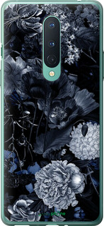 2D пластиковый чехол Абстрактный цветочный рисунок в синих тонах для OnePlus 8 - 6539t-1902 изображение 
