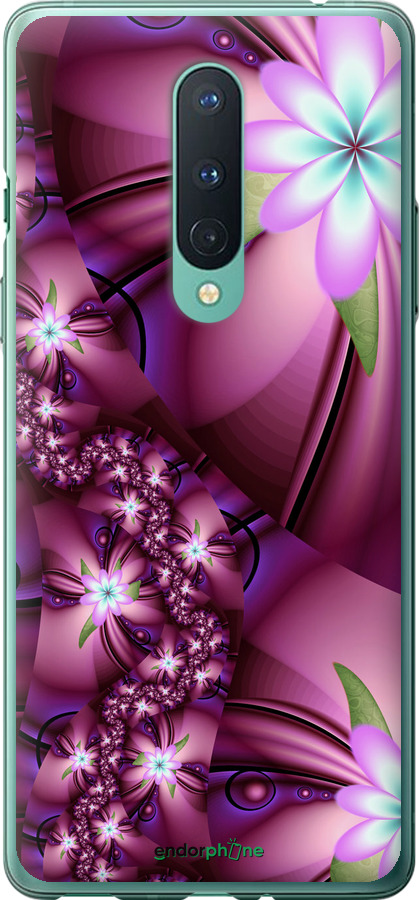 

Силіконовий чохол "Квіткова мозаїка" для OnePlus 8, Рожевий