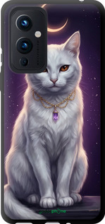 TPU чехол Mystic White Cat Gothic Dark Purple Gold для OnePlus 9 - 6805b-2249 изображение 