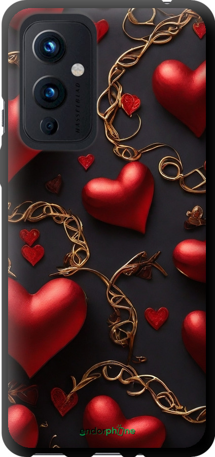 TPU чехол Сердечки для OnePlus 9 - 5831b-2249 изображение 