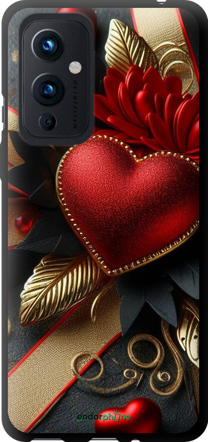 TPU чехол Сердечки v2 для OnePlus 9 - 5832b-2249 изображение 