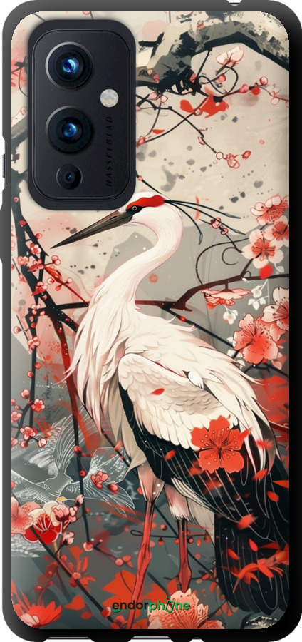 TPU чехол Аист в цвету сакуры для OnePlus 9 - 6109b-2249 изображение 