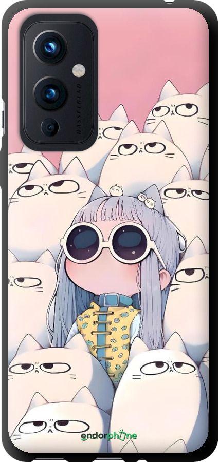 TPU чехол Малышка с котами для OnePlus 9 - 6295b-2249 изображение 