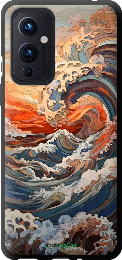 TPU чехол Арт волны для OnePlus 9 - 6324b-2249 изображение 