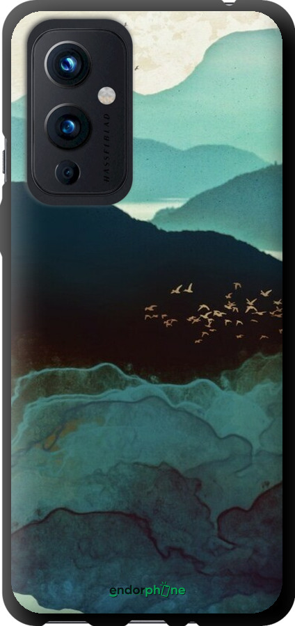 TPU чехол Із зображенням гір Індіго для OnePlus 9 - 6484b-2249 изображение 