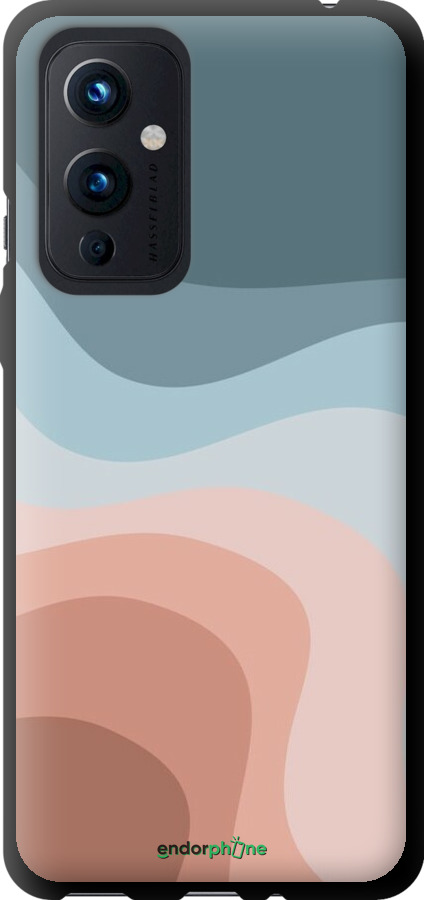 TPU чехол С синими и розовыми волнами в стиле ретро для OnePlus 9 - 6532b-2249 изображение 