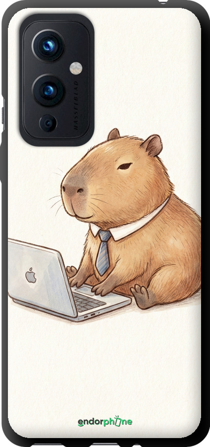 TPU чехол Funny Capybara CEO Working для OnePlus 9 - 6777b-2249 изображение 