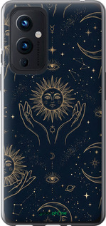 Силіконовий чехол Celestial Harmony: Sun & Moon Gold Mystic Pattern для OnePlus 9 - 6778u-2249 изображение 