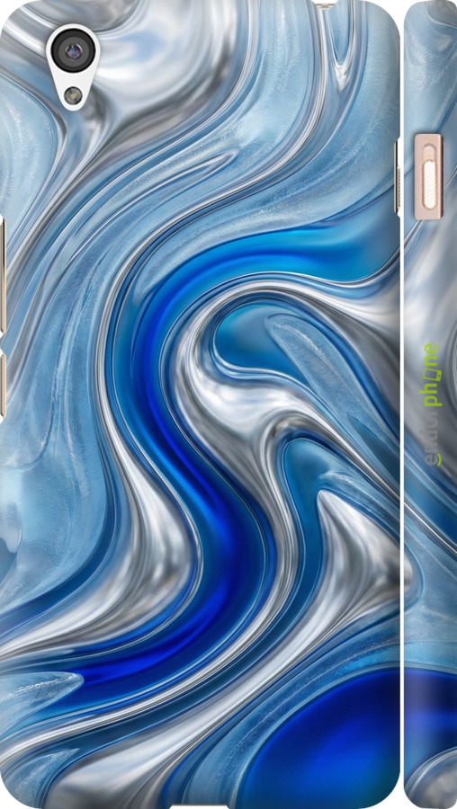 3D пластиковый глянцевый чехол Liquid Chrome для OnePlus X - 6781c-385 изображение 