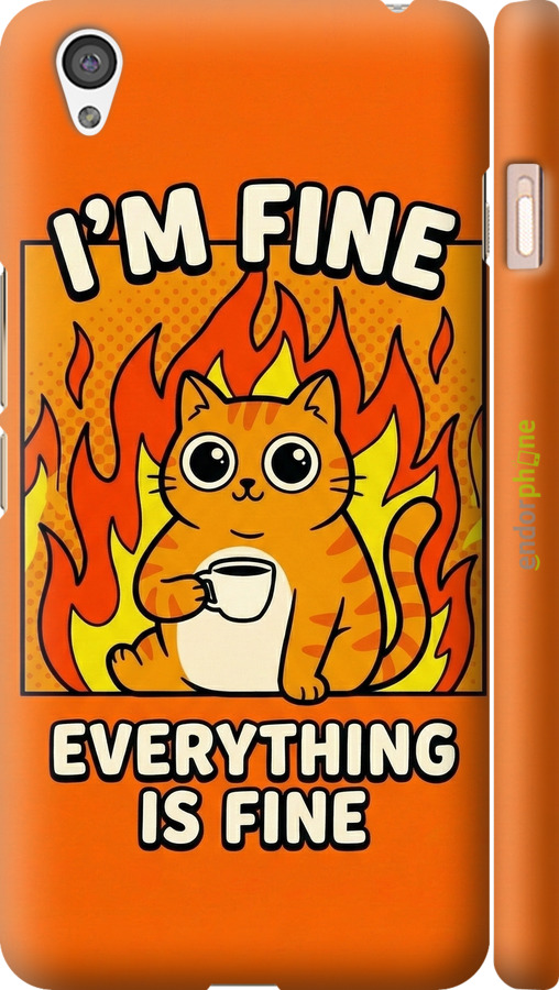 3D пластиковый глянцевый чехол Funny Cat для OnePlus X - 6786c-385 изображение 