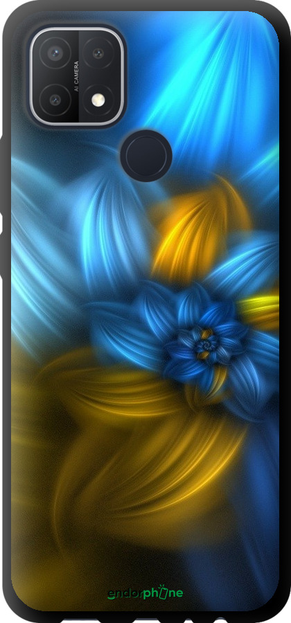 

TPU чорний чохол "Візерунок 46" для Oppo A15, Синій