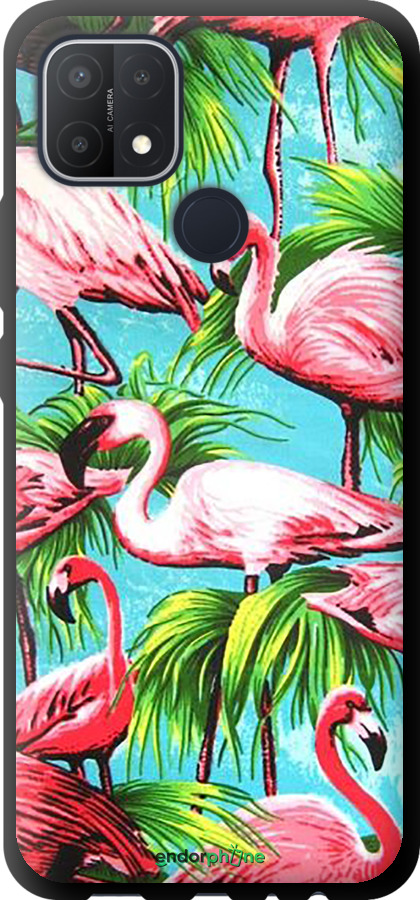 TPU чехол Tropical background для Oppo A15s - 4016b-2527 изображение 