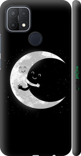 3D пластиковый матовый чехол Лунные объятия для Oppo A15s - 6508m-2527 изображение 