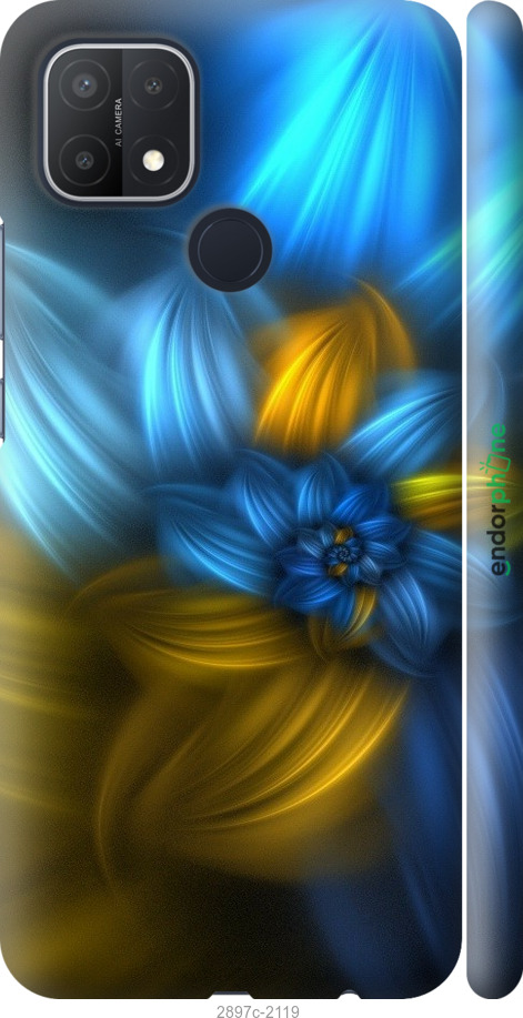 

3D пластиковий матовий чохол "Візерунок 46" для Oppo A15, Синій