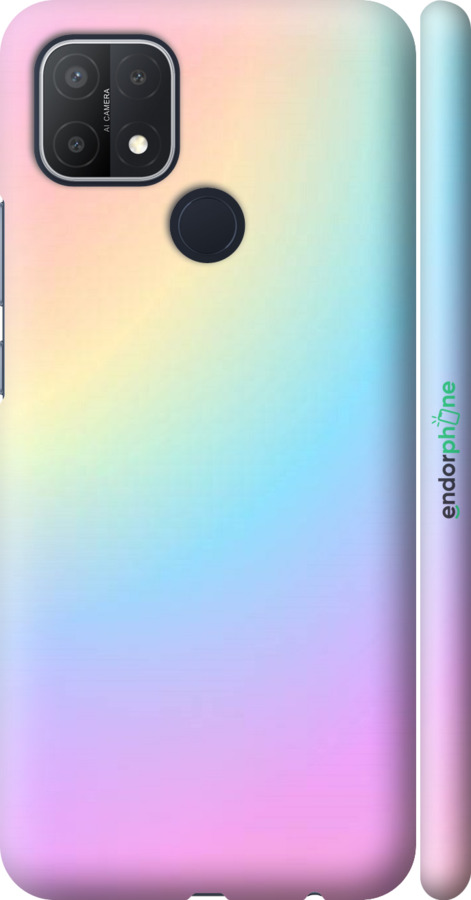 

3D пластиковий матовий чохол "Веселка 2" для Oppo A15, Рожевий