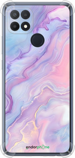 Силикон с усиленными углами чехол Нежный мрамор для Oppo A15 - 6310sp-2119 изображение 