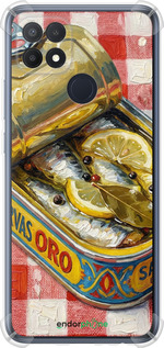 Силикон с усиленными углами чехол Vintage Sardine Tin Phone для Oppo A15s - 6772sp-2527 изображение 