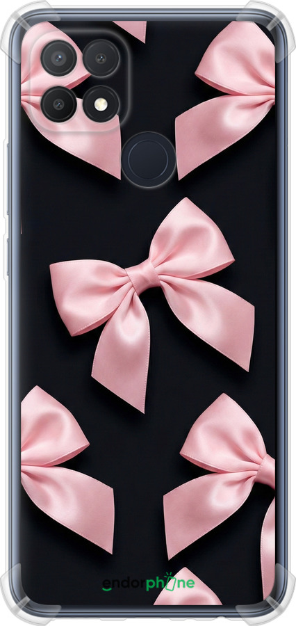 Силикон с усиленными углами чехол Coquette Ribbons Dark Coquette для Oppo A15s - 6767sp-2527 изображение 