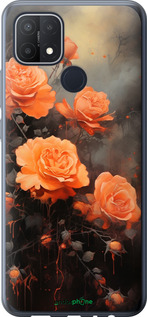 Силиконовый чехол Оранжевые розы для Oppo A15s - 5944u-2527 изображение 