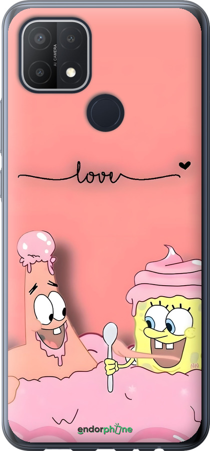 Силіконовий чехол Спанч Боб для Oppo A15s - 6282u-2527 изображение 