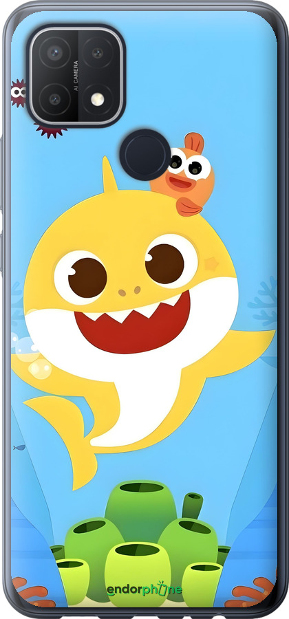 Силіконовий чехол Бейби Шарк для Oppo A15 - 6303u-2119 изображение 
