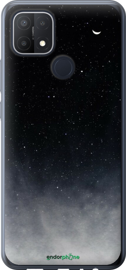 Силиконовый чехол Сині хмари, Синій місяць для Oppo A15s - 6396u-2527 изображение 