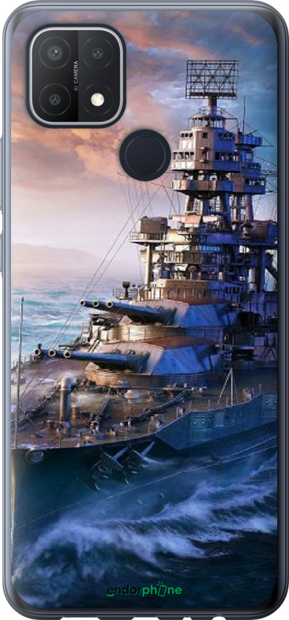 Силіконовий чехол Військовий корабель, world of tanks, wargaming для Oppo A15 - 6461u-2119 изображение 