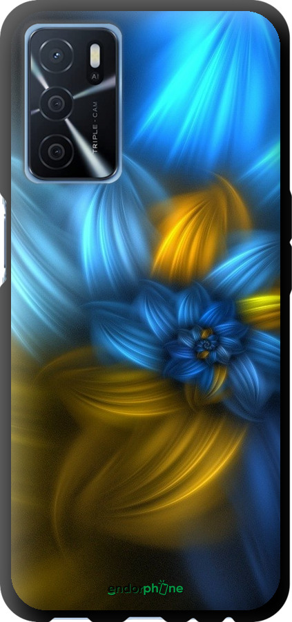 

TPU чорний чохол "Візерунок 46" для Oppo A16, Синій