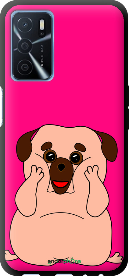 TPU чехол Веселий мопс для Oppo A16 - 4908b-2469 изображение 