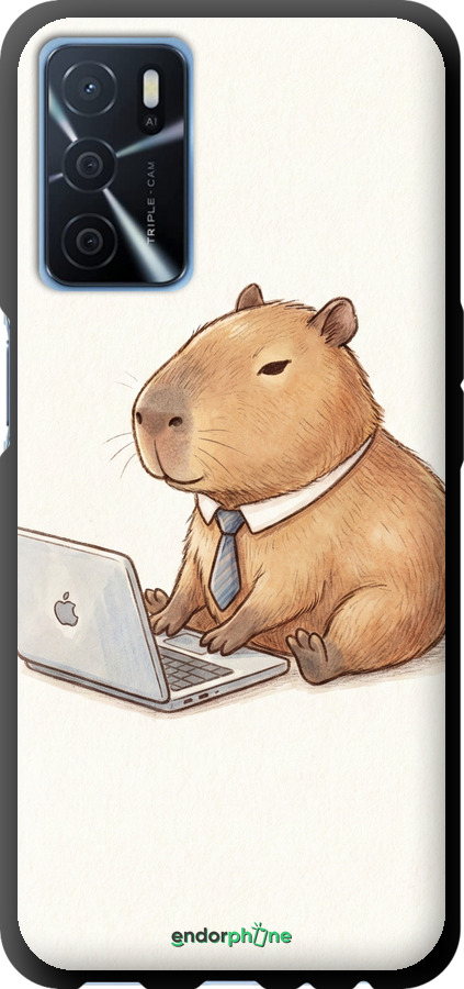 TPU чехол Funny Capybara CEO Working для Oppo A54s - 6777b-3473 изображение 