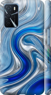 3D пластиковый матовый чехол Liquid Chrome для Oppo A54s - 6781m-3473 изображение 