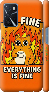 3D пластиковый матовый чехол 'Funny Cat' для Oppo A54s изображение 5