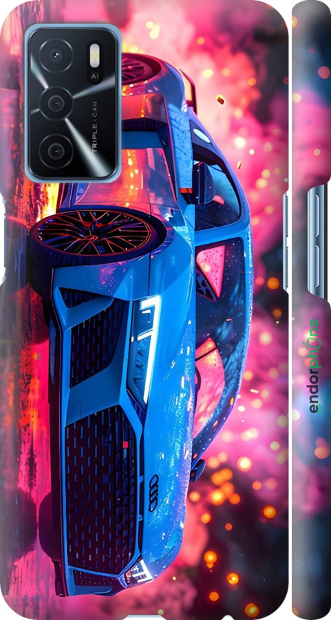 3D пластиковий матовий чехол Ауди для Oppo A54s - 6286m-3473 изображение 