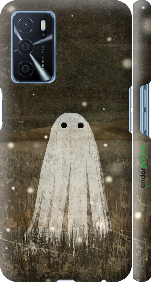 3D пластиковый матовый чехол Привидение и светлячки для Oppo A54s - 6406m-3473 изображение 