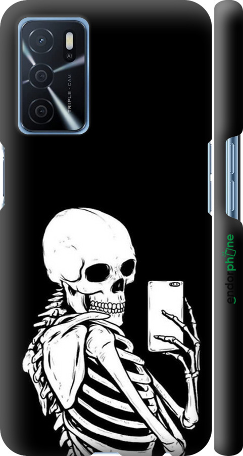 3D пластиковый матовый чехол Скелет делает Selfie для Oppo A54s - 6535m-3473 изображение 