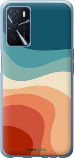 Силиконовый чехол В стиле ретро с волнами для Oppo A54s - 6531u-3473 изображение 