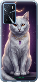 Силиконовый chehol(1620) - TRANSLATE NOT EXISTS 'Mystic White Cat Gothic Dark Purple Gold' dlya(1621) - TRANSLATE NOT EXISTS Oppo A16 - 6805u-2469 изображение 1