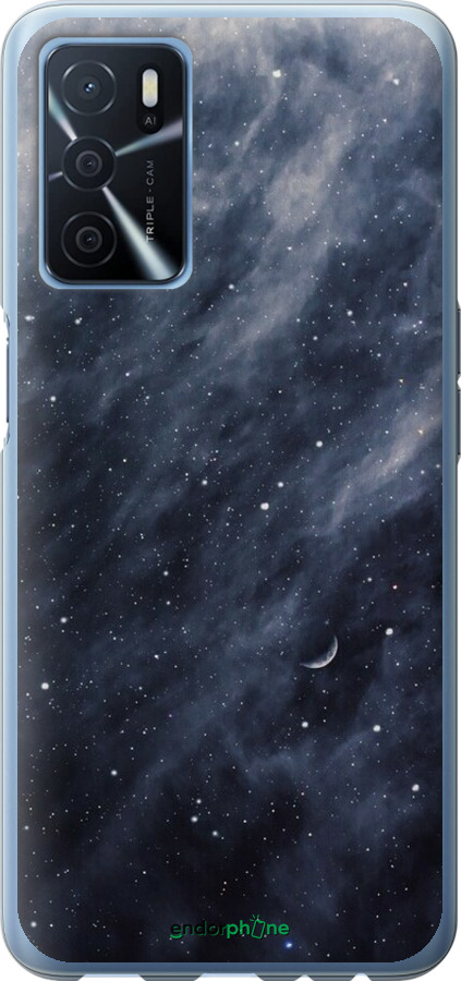 Силиконовый чехол Голубые облака, Голубая луна для Oppo A54s - 6398u-3473 изображение 