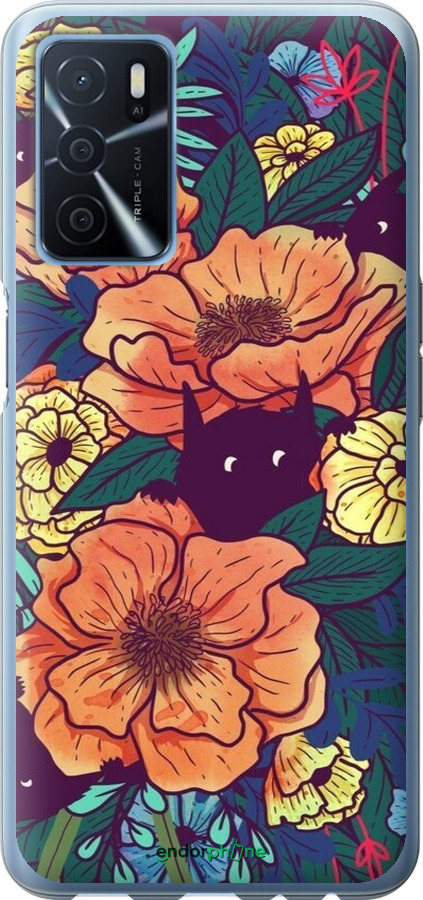 Силиконовый чехол С изображением полевых цветов для Oppo A54s - 6419u-3473 изображение 