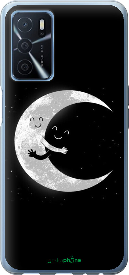 Силіконовий чехол Місячні обійми для Oppo A16 - 6508u-2469 изображение 