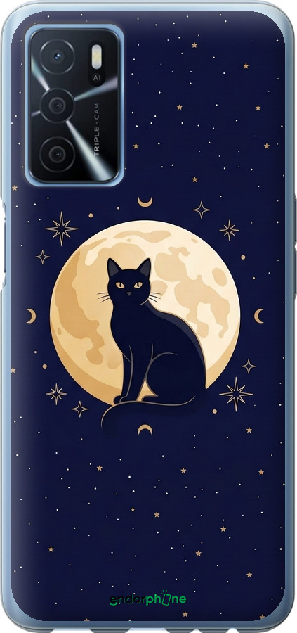 Силіконовий чехол Cute Cat Celestial/Witchy для Oppo A54s - 6787u-3473 изображение 