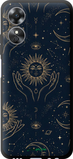 TPU чехол Celestial Harmony: Sun & Moon Gold Mystic Pattern для Oppo A17 - 6778b-2954 изображение 