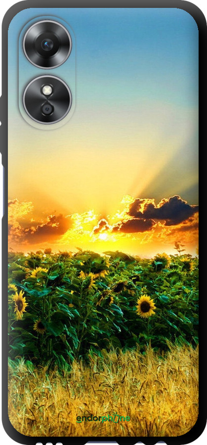 

TPU чорний чохол "Україна" для Oppo A17