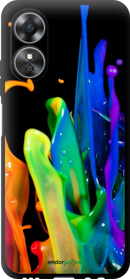 TPU чехол Бризки фарби для Oppo A17 - 3957b-2954 изображение 