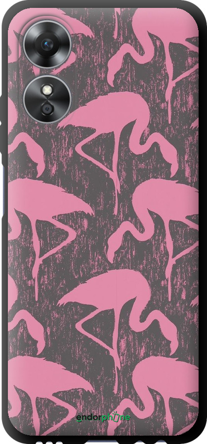 TPU чехол Vintage-Flamingos для Oppo A17 - 4171b-2954 изображение 