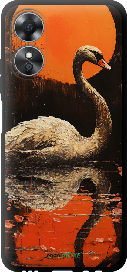 TPU чехол Лебідь для Oppo A17 - 5964b-2954 изображение 