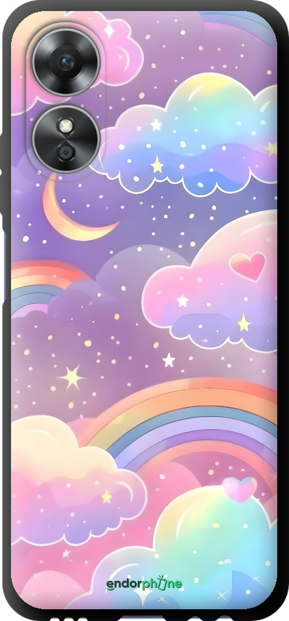 TPU чехол Хмари та веселка для Oppo A17 - 6312b-2954 изображение 