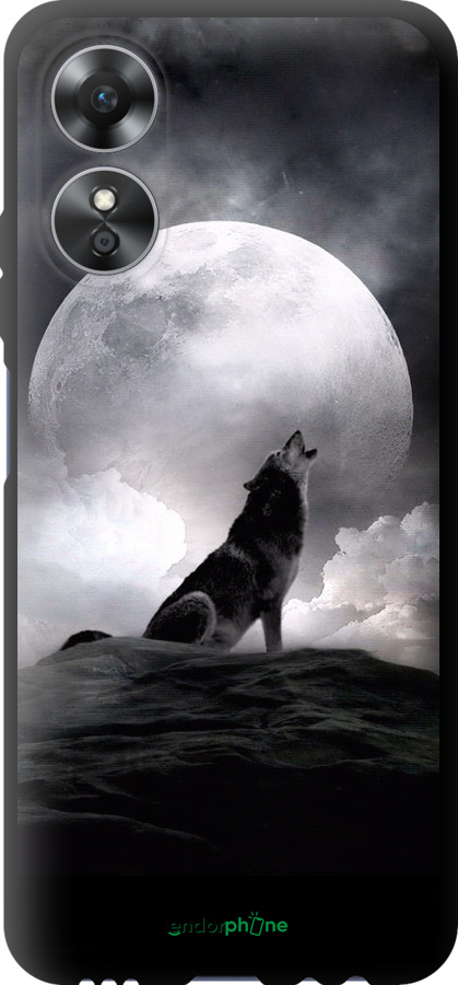 TPU чехол Воющий волк для Oppo A17 - 934b-2954 изображение 