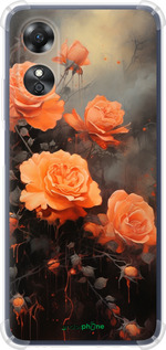 Силіконовий протиударний с посиленими кутами чехол Оранжеві троянди для Oppo A17 - 5944sp-2954 изображение 