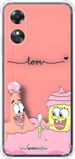 Силіконовий протиударний с посиленими кутами чехол Спанч Боб для Oppo A17 - 6282sp-2954 изображение 